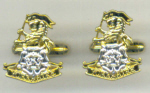 Cuff Links +092g - Yorkshire Regiment Cap Badge Gold